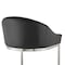 Armen Living Atherik Counter Stool in Brushed Stainless Steel with Black Faux Leather 840254335868 - alternate 7